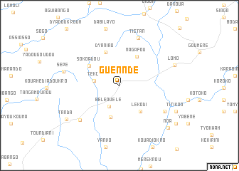 map of Guenndé