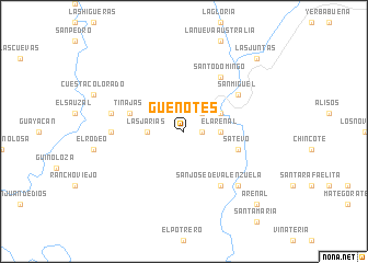map of Guenotes
