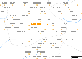 map of Guénou Goré