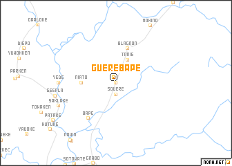 map of Guérébapé