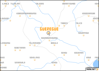 map of Guérégué