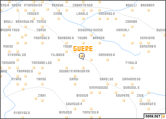 map of Guéré