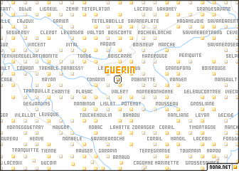 map of Guérin