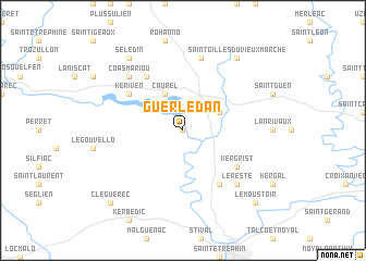 map of Guerlédan