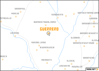 map of Guerrero