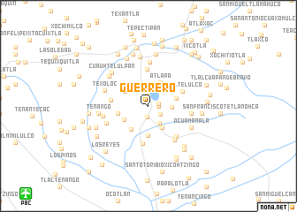 map of Guerrero