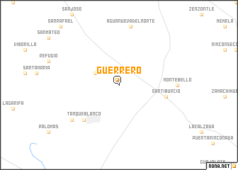 map of Guerrero