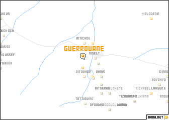 map of Guerrouane