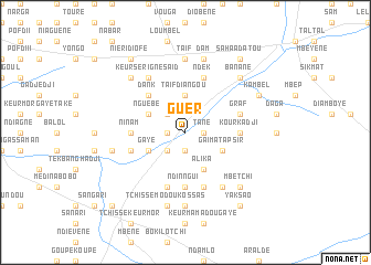 map of Guer