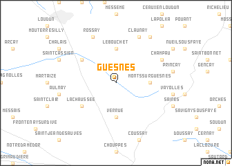 map of Guesnes