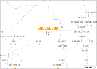 map of Guéssébani