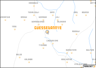map of Guèssèdannyè