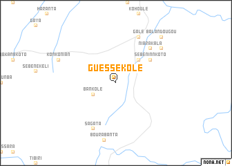 map of Guéssékole