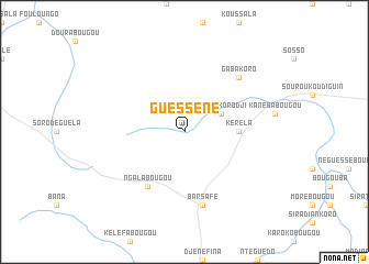 map of Guesséné