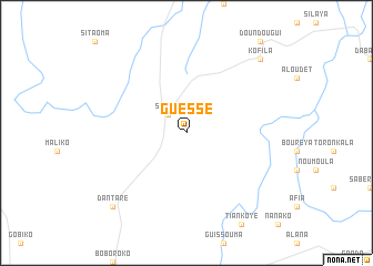 map of Guessé