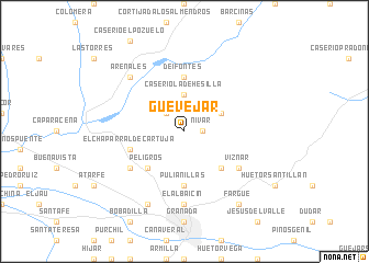 map of Güevéjar