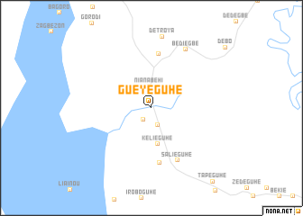 map of Guéyéguhé