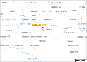 map of Gūgjeh Menār