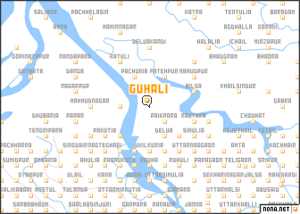 map of Guhāli