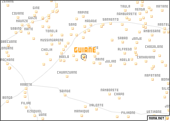 map of Guiane