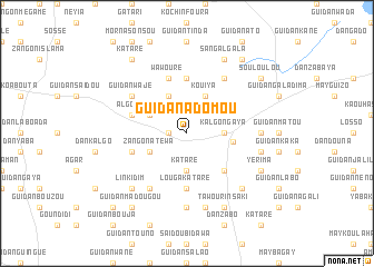 map of Guidan Adomou