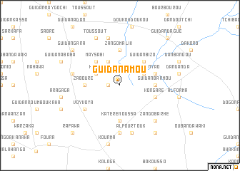 map of Guidan Amou