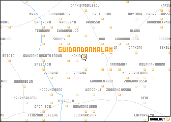 map of Guidan Dan Malam