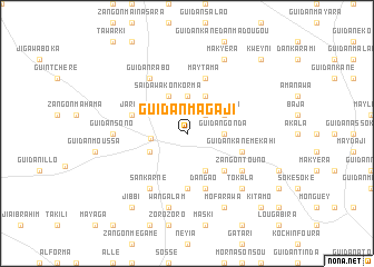 map of Guidan Magaji