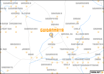 map of Guidan Maya