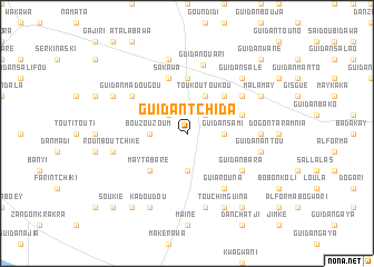 map of Guidan Tchida