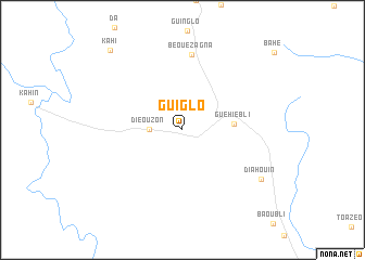 map of Guiglo