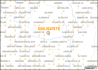 map of Güiligüiste