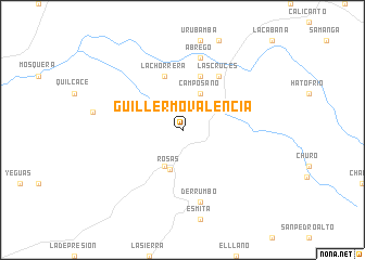 map of Guillermo Valencia