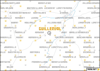 map of Guillerval