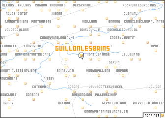 map of Guillon-les-Bains