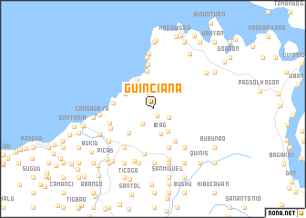 map of Guinciana