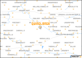 map of Guinglange