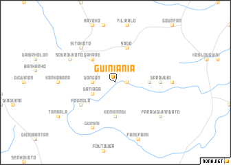 map of Guiniania