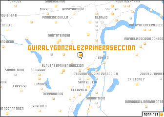 map of Guiral y Gonzalez Primera Sección