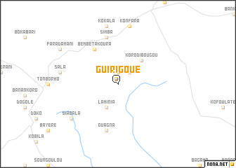 map of Guirigoué