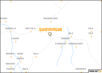 map of Guiriningué