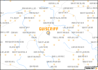 map of Guiscriff