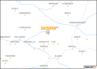 map of Guisona