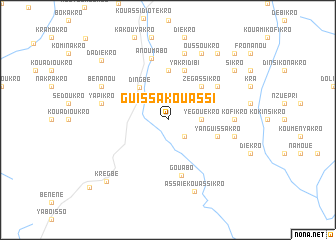 map of Guissakouassi