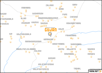 map of Gūjān