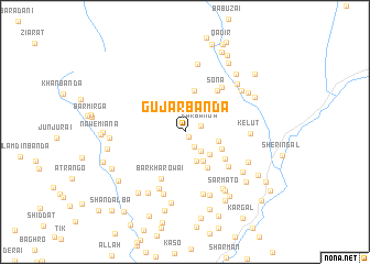 map of Gūjar Bānda