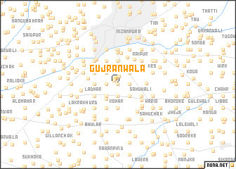 map of Gujrānwāla