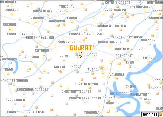 map of Gujrāt