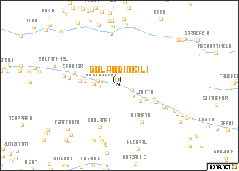 map of Gulāb Dīn Kili