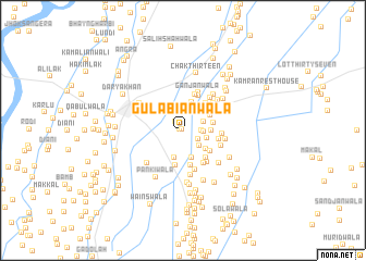 map of Gulābianwāla